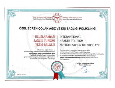 Uluslararası Sağlık Turizmi Yetki Belgesi